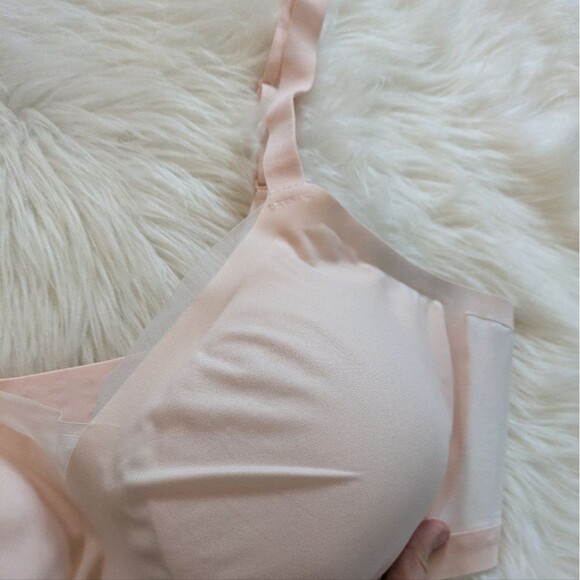 Honeylove Pink Blush Mesh CrossOver Bra Seamless Wireless Size 1X 40D/C - Picture 2 of 6